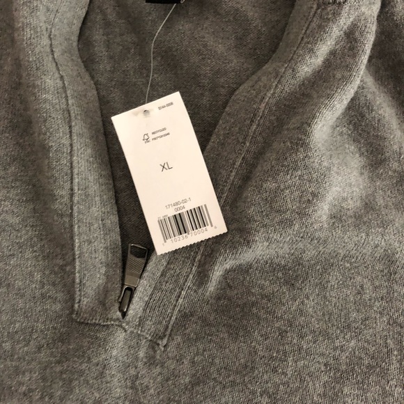 Banana Republic Gray 1/4 Zip Sweater - Picture 3 of 4